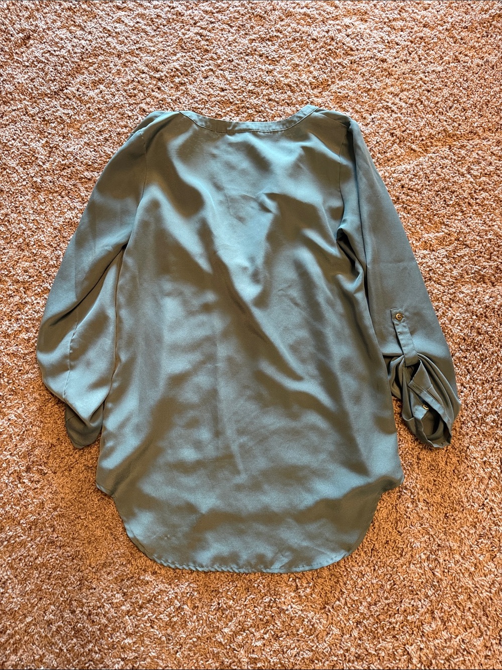 Mossimo Supply Co. Olive Green Split V-Neck Tunic - Picture 3 of 3